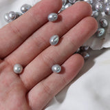 Gray Baroque Freshwater Pearl Beads 7-8mm DIY Jewelry Accessories