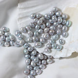 Gray Baroque Freshwater Pearl Beads 7-8mm DIY Jewelry Accessories