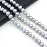 Grey Oval Spacer Loose Beads For DIY Jewelry Making