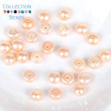Freshwater Pearl High Button Half Drilled Beads for Jewelry DIY 10pairs