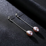 Freshwater Pearl Hook Earrings 925 Sterling Silver 8-9mm Fine Jewelry