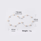 Freshwater Pearl Hoop Earrings 925 Sterling Silver Large Circle Jewelry