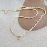 Freshwater Pearl Ball Necklace 14K Filled Chain Jewelry Women