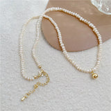 Freshwater Pearl Ball Necklace 14K Filled Chain Jewelry Women