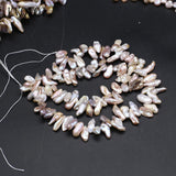 Natural Freshwater Pearl Irregular Beads Three-Seven Hole Loose Bead