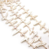 Natural Freshwater Pearl Irregular Cross Beads 10-45mm Jewelry DIY