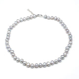 Grey Freshwater Pearl Beads 8-9mm DIY Necklaces for Women