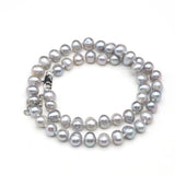 Grey Freshwater Pearl Beads 8-9mm DIY Necklaces for Women