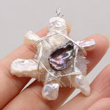 Natural Freshwater Pearl Pendant Druzy Agat Charms for Jewelry Making