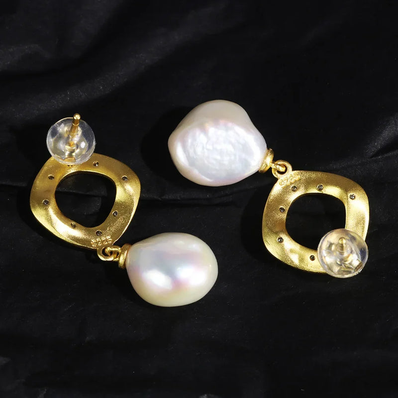 Freshwater Pearl Jewelry Set Sterling Silver Earrings Pendant Necklace