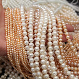 Natural Freshwater Pearl Loose Beads Near Round True Pearl