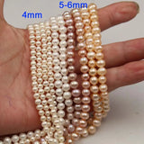 Natural Freshwater Pearl Loose Beads Near Round True Pearl