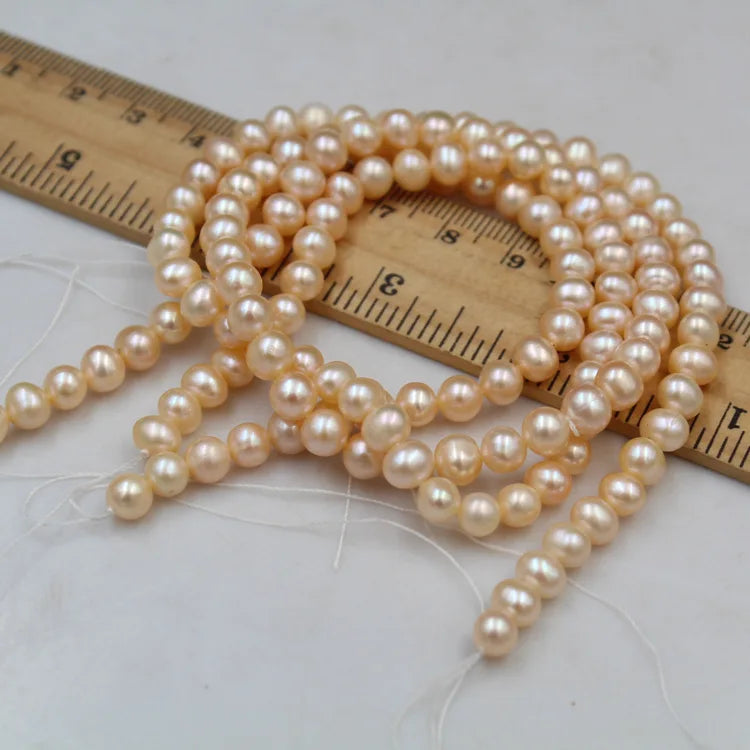 Natural Freshwater Pearl Loose Beads Near Round True Pearl