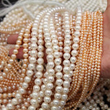 Natural Freshwater Pearl Loose Beads Near Round True Pearl
