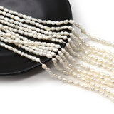 Natural Freshwater Pearl Loose Beads Rice Shaped for Jewelry Making