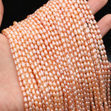 Freshwater Pearl Mini Rice Beads Necklace DIY 36cm