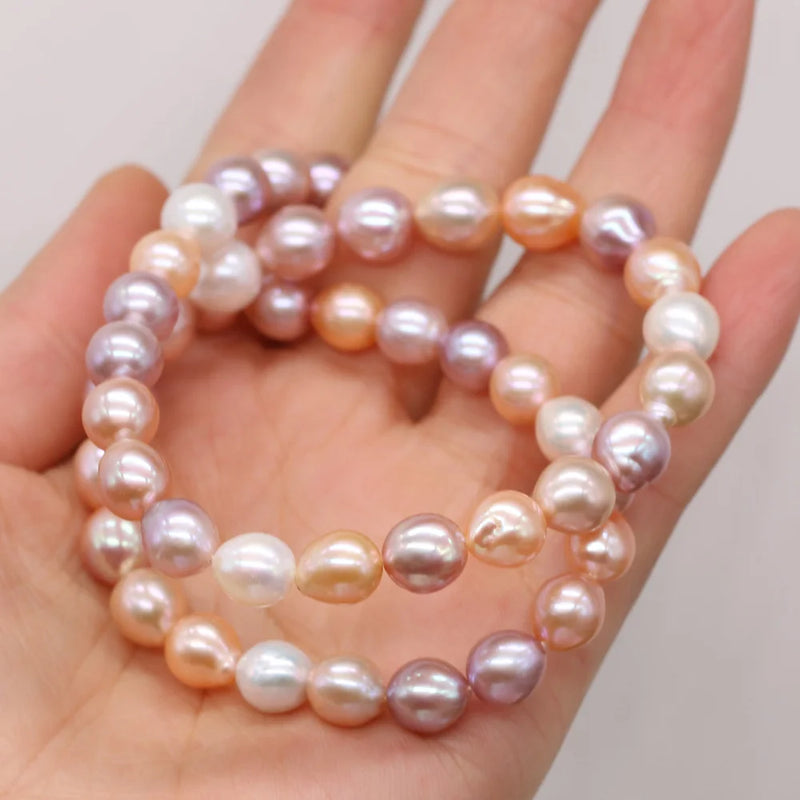 Freshwater Pearl Mix-Color Rice Beads 8-9mm for Jewelry Making
