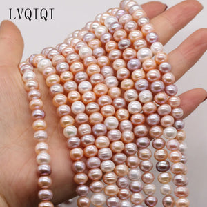 Freshwater Pearl Mix Round Loose Bead for Jewelry Making DIY 8-9 mm