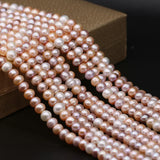 Natural Freshwater Pearl Mix-Color Round Loose Beads 8-9mm DIY Bracelet Necklace