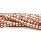 Natural Freshwater Pearl Mix-Color Round Loose Beads 8-9mm DIY Bracelet Necklace