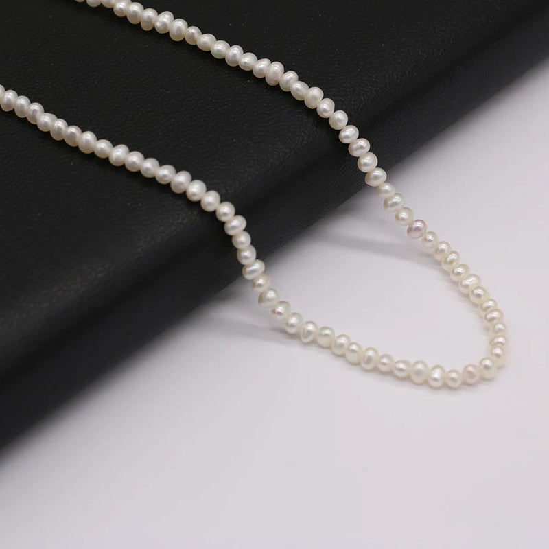 Freshwater Pearl Near Round Beads 3-3.5mm for DIY Jewelry Making