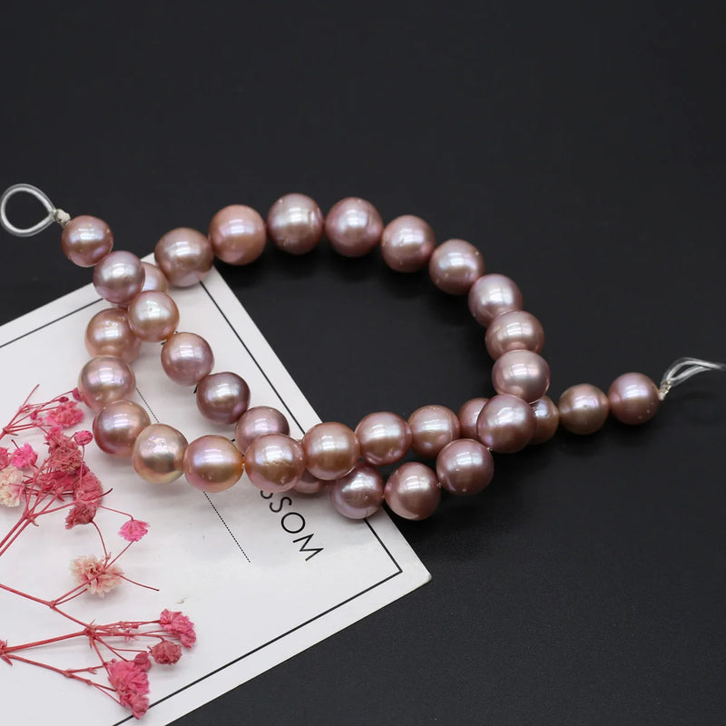 12-15MM Purple Pearl Beads for Jewelry Making DIY
