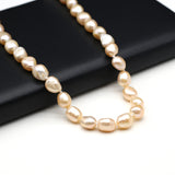 10-11mm Light Orange Freshwater Pearl Necklace for Women Wedding Gift