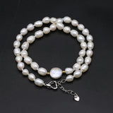 Freshwater Pearl Necklace 8-9mm Irregular Pearls Women Wedding Jewelry