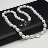 Freshwater Pearl Necklace 8-9mm Irregular Pearls Women Wedding Jewelry