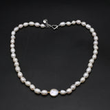 Freshwater Pearl Necklace 8-9mm Irregular Pearls Women Wedding Jewelry
