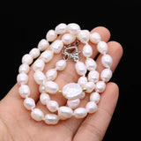 Freshwater Pearl Necklace 8-9mm Irregular Pearls Women Wedding Jewelry
