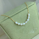 Freshwater Pearl Necklace 925 Silver Chains Personalized Mother's Gift