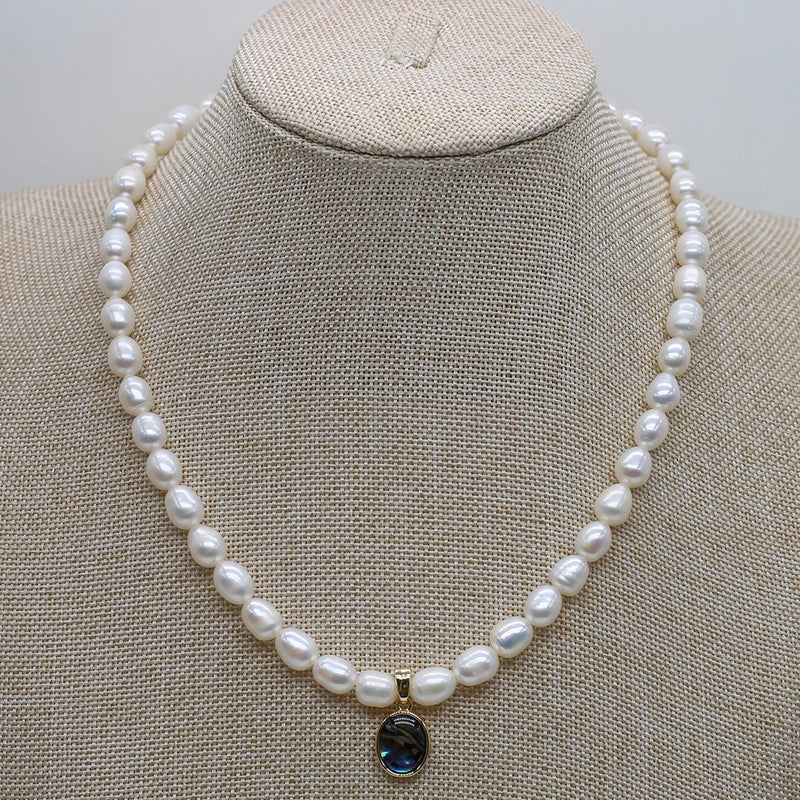 Baroque Meter shape Freshwater Pearl Necklace