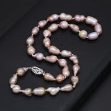 Baroque Rice Shape Freshwater Pearl Necklace Women Accessories