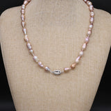 Baroque Rice Shape Freshwater Pearl Necklace Women Accessories