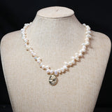 Baroque Round Freshwater Pearl Necklace Women Accessories