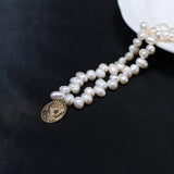 Baroque Round Freshwater Pearl Necklace Women Accessories