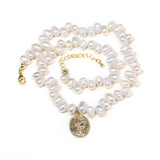 Baroque Round Freshwater Pearl Necklace Women Accessories