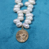 Baroque Round Freshwater Pearl Necklace Women Accessories