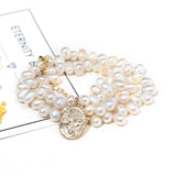Baroque Round Freshwater Pearl Necklace Women Accessories