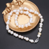 Natural Freshwater Pearl Necklace Baroque Round Accessories Women