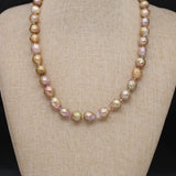 Natural Freshwater Pearl Necklace Baroque Round Accessories Women