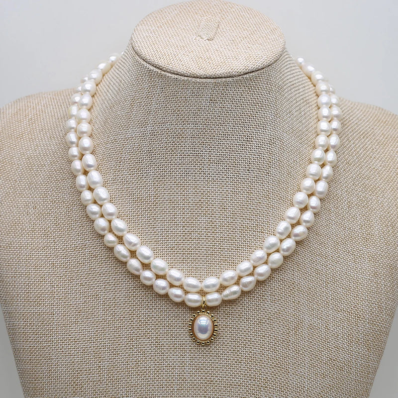 Freshwater Pearl Necklace Baroque Rounds Women Accessories