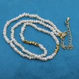 Natural Freshwater Pearl Necklace Baroque Rounds Women Jewelry