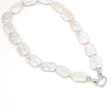 Freshwater Pearl Necklace Baroque Square Women's Jewelry
