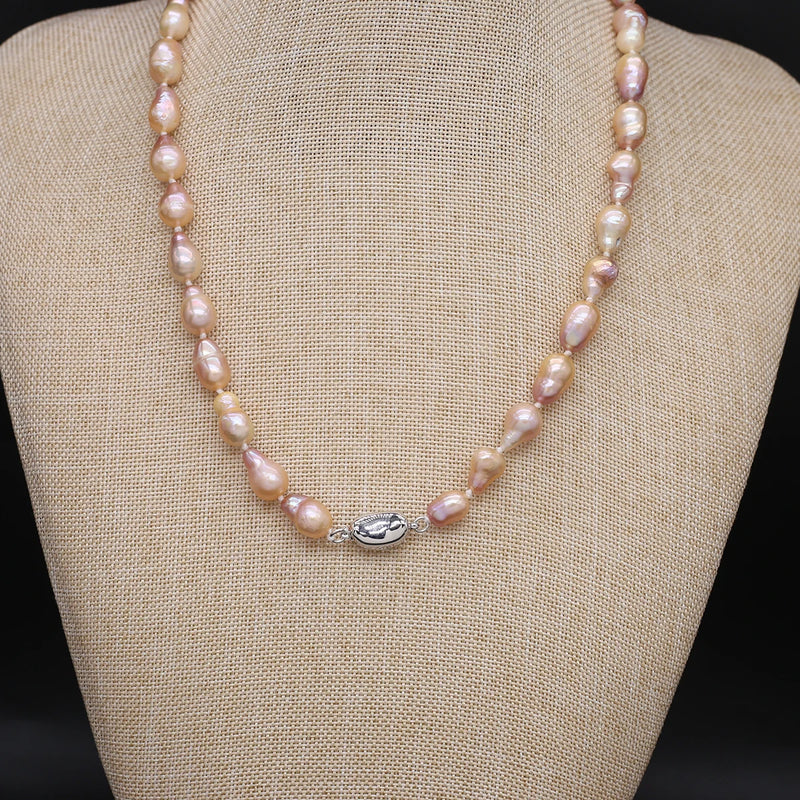 Baroque Freshwater Pearl Necklace Women Wedding Party Jewelry