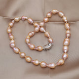 Baroque Freshwater Pearl Necklace Women Wedding Party Jewelry