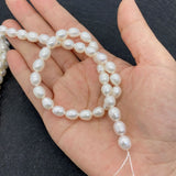 Freshwater Pearl Necklace Beads A-AA High Rice Shape Pearls Charm Jewelry