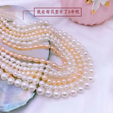 Freshwater Pearl Necklace Classic Style Black/White/Pink/Purple Pearl Necklace