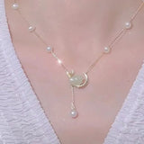 Freshwater Pearl Necklace Hotan Jade Rabbit Star Collar Pendant